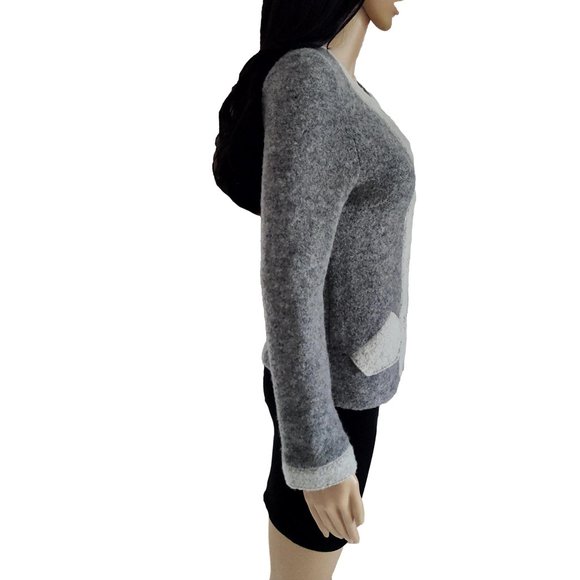 Balmain Alpaca Fur Crystal Monogram Letterman Varsity Cardigan - Picture 8 of 14